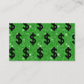 Black Dollar Sign Money Entrepreneur Wall Street Informatiekaartje (Voorkant)