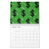 Black Dollar Sign Money Entrepreneur Wall Street Kalender (Feb 2026)