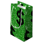 Black Dollar Sign Money Entrepreneur Wall Street Klein Cadeauzakje (Achterkant Gekanteld)