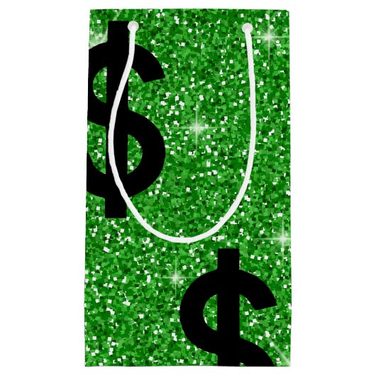 Black Dollar Sign Money Entrepreneur Wall Street Klein Cadeauzakje (Voorkant)