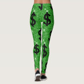 Black Dollar Sign Money Entrepreneur Wall Street Leggings (Achterkant)