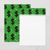 Black Dollar Sign Money Entrepreneur Wall Street Save The Date (Voorkant / Achterkant)