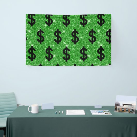 Black Dollar Sign Money Entrepreneur Wall Street Spandoek (Beurs)