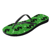 Black Dollar Sign Money Entrepreneur Wall Street Teenslippers (Schuin)