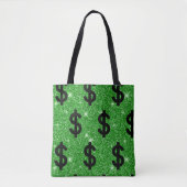 Black Dollar Sign Money Entrepreneur Wall Street Tote Bag (Voorkant)