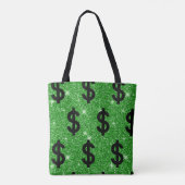 Black Dollar Sign Money Entrepreneur Wall Street Tote Bag (Achterkant)