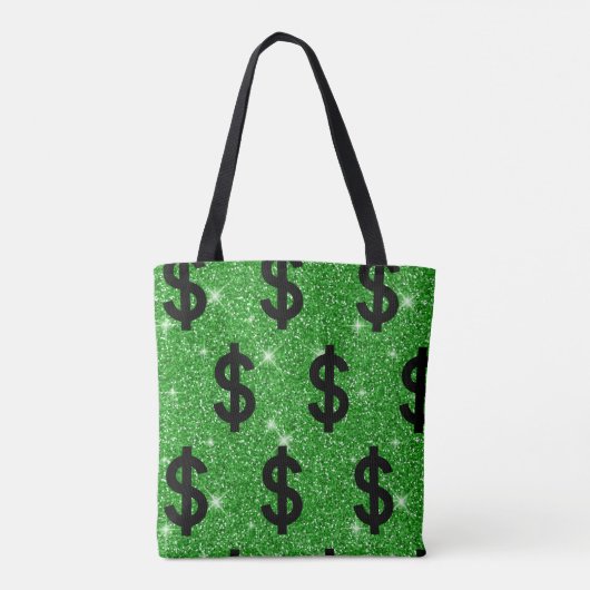 Black Dollar Sign Money Entrepreneur Wall Street Tote Bag (Achterkant)