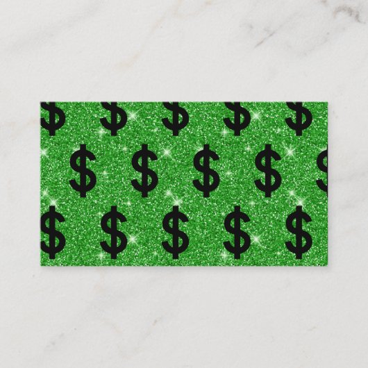 Black Dollar Sign Money Entrepreneur Wall Street Visitekaartje (Voorkant)