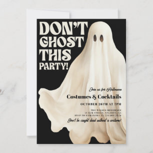 Black Don't Ghost This Party Grappig Halloween Kaart