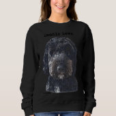 Black Doodle Dog Trui (Voorkant)