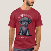 Black doodle Mijn hart behoort tot T-shirt (Voorkant)