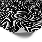 'Black Doodle' Oorspronkelijke kunsttekening Poster (Hoek)