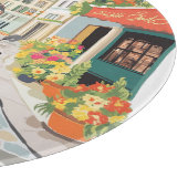 Black Doodle Riding Scooter European City Streets Snijplank (Hoek)