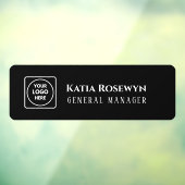 Black Door Cling | Aangepast Logo-vensterteken Raamsticker (Vel 3)