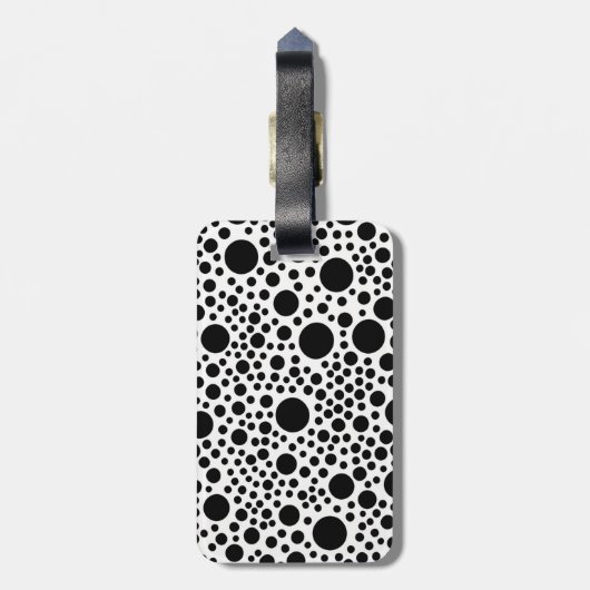 Black Dot Bagagelabels - Stijlvolle reisaccessoire (Achterkant verticaal)