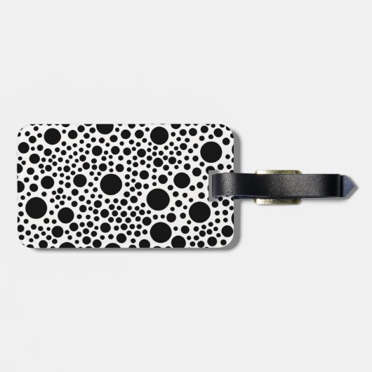 Black Dot Bagagelabels - Stijlvolle reisaccessoire (Achterkant horizontaal)