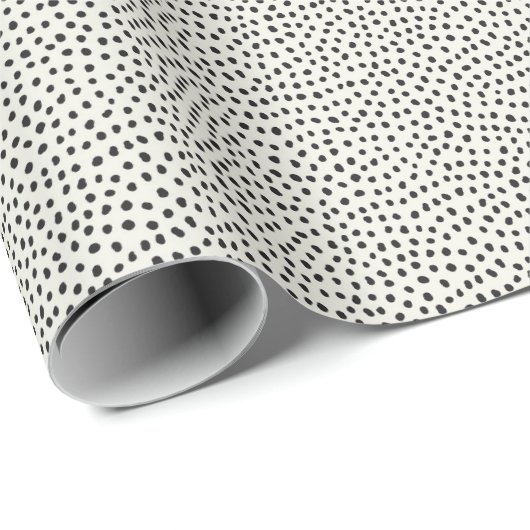 Black Dot Pattern Cadeaupapier (Rol Hoek)