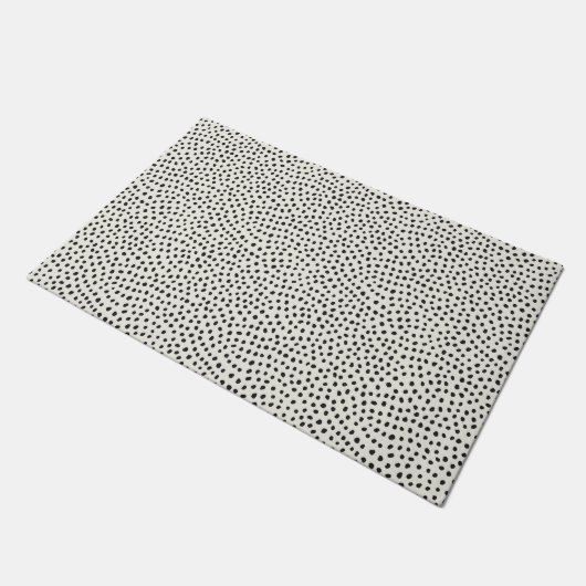 Black Dot Pattern Deurmat (Schuin)