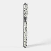 Black Dot Pattern iPhone 15 Case (Rechterkant)