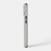 Black Dot Pattern iPhone 15 Case (Linkerkant)