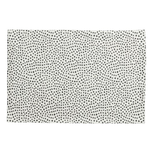 Black Dot Pattern Kussensloop (Achterkant-Links)