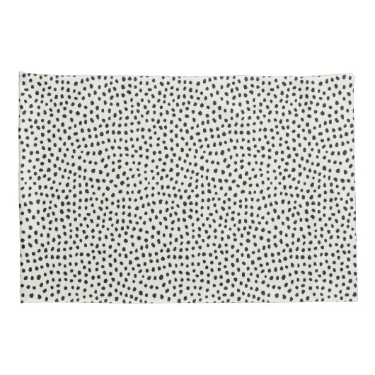 Black Dot Pattern Kussensloop (Achterkant-Rechts)