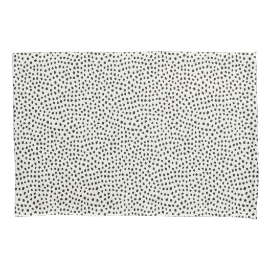 Black Dot Pattern Kussensloop (Voorkant-Links)