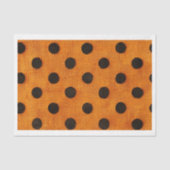 Black Dots on Orange Repeat Design DW2 Decoupage Tissuepapier (Voorkant)