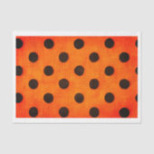 Black Dots on Orange Repeat Design DW2F Decoupage Tissuepapier (Voorkant)