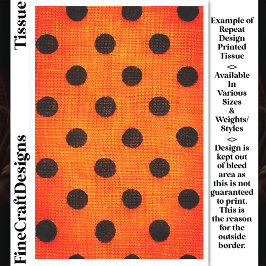 Black Dots on Orange Repeat Design DW2F Decoupage Tissuepapier
