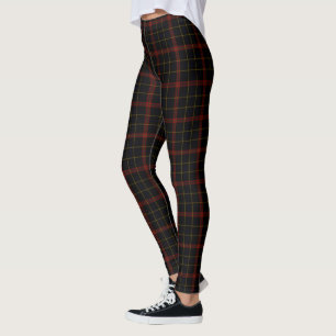 Black Double Red Yellow Tartan Pset Leggings