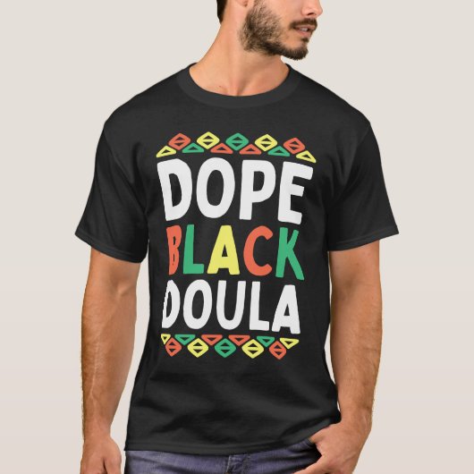 Black Doula African American Black History Month P T-shirt (Voorkant)