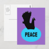 Black Dove Peace Briefkaart (Voorkant / Achterkant)