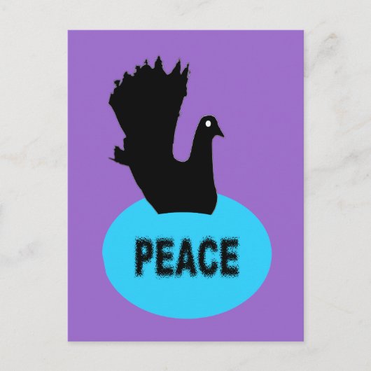 Black Dove Peace Briefkaart (Voorkant)
