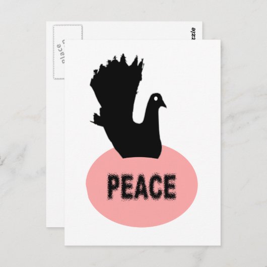 Black Dove Peace Briefkaart (Voorkant / Achterkant)