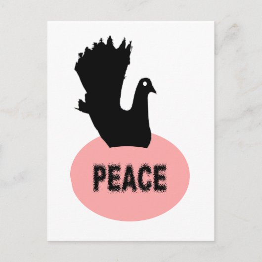 Black Dove Peace Briefkaart (Voorkant)