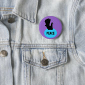 Black Dove Peace Button (In situ)