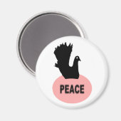 Black Dove Peace Magnet (Voorkant / Achterkant)
