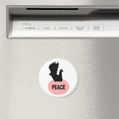 Black Dove Peace Magnet (Insitu (Vaatwasser))