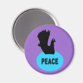 Black Dove Peace Magnet (Voorkant / Achterkant)