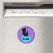 Black Dove Peace Magnet (Insitu (Vaatwasser))