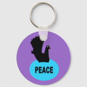 Black Dove Peace Sleutelhanger