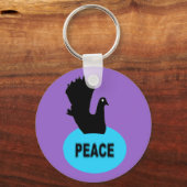 Black Dove Peace Sleutelhanger (Voorkant)