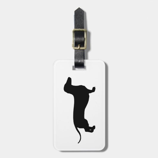 Black Doxie Bagagelabel (Voorkant verticaal)