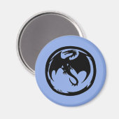 Black Dragon Blue magnet (Voorkant / Achterkant)