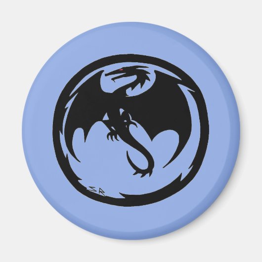 Black Dragon Blue magnet (Voorkant)