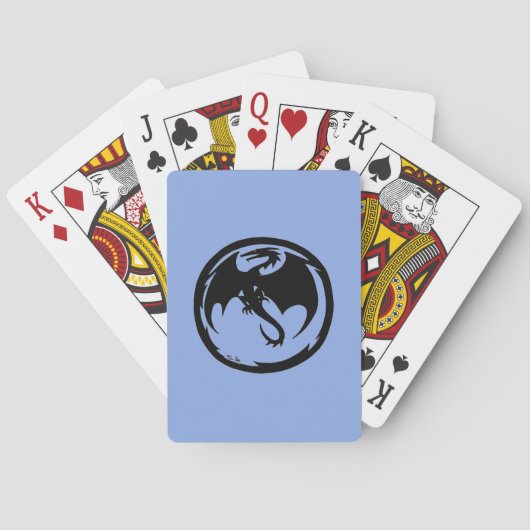 Black Dragon blue Poker speelkaarten (Achterkant)