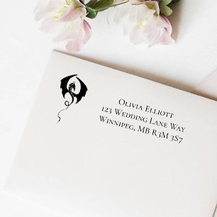 Black Dragon bruiloft Zelfinktende Stempel