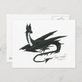 Black_Dragon_by_angel_wolfmaiden Briefkaart (Voorkant / Achterkant)