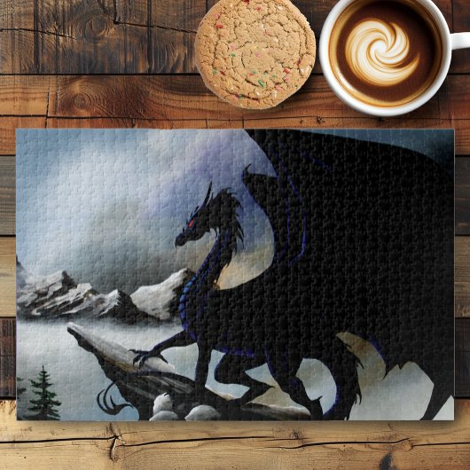 Black Dragon Fantasy Blue Mountains Legpuzzel